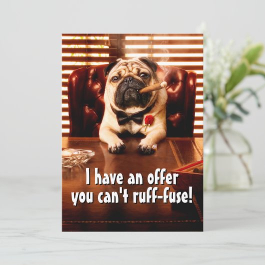 Invitation Mobster Dog (Debout devant)