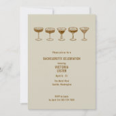 Invitation Mocha Espresso Martini Bachelorette w/QR Code  (Devant)
