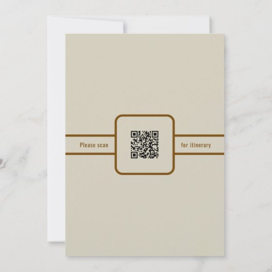 Invitation Mocha Espresso Martini Bachelorette w/QR Code (Dos)