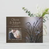 Invitation Mocha Glow Save the Date Moonlight Dragonfly (Debout devant)
