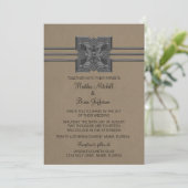 Invitation Mocha Medallion Mariage frontalier (Debout devant)