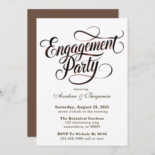 Invitation Mocha Mousse (Devant / Derrière)