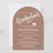 Invitation Mocha Mousse Arch Photo Graduation Party (Devant)