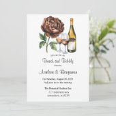 Invitation Mocha Mousse Peony Brunch & Bubbly (Debout devant)