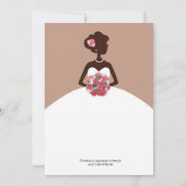 Invitation Mocha nuptiale moderne (Dos)