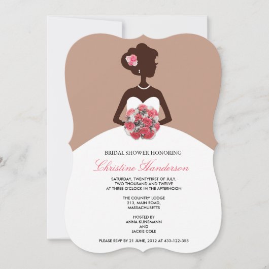 Invitation Mocha nuptiale moderne (Devant)