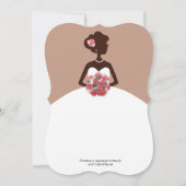 Invitation Mocha nuptiale moderne (Dos)