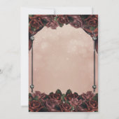 Invitation Mocha Rust Roses Brown Élégant Sweet 16 16e (Dos)