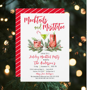 Invitation Mocktails Festif et Mistletoe