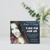 Invitation Mod Angle Grunge Photo Sweet 16 (Debout devant)