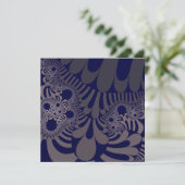 Invitation Mod bleu et argent (Debout devant)