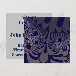 Invitation Mod bleu et argent