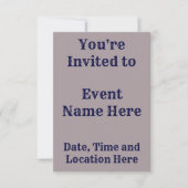 Invitation Mod bleu et argent (Devant)