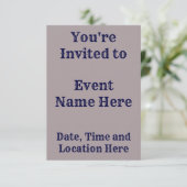 Invitation Mod bleu et argent (Debout devant)