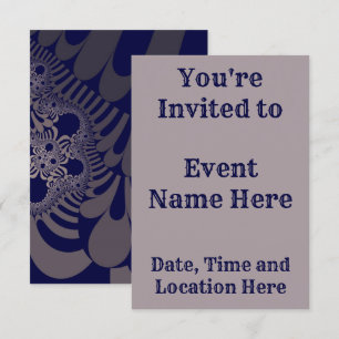 Invitation Mod bleu et argent