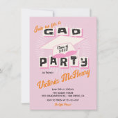 Invitation Mod Bright Bold Casquette de la fête de graduation (Devant)