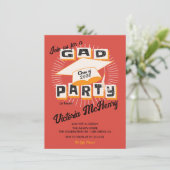 Invitation Mod Bright Bold Casquette de la fête de graduation (Debout devant)