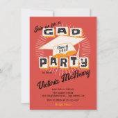 Invitation Mod Bright Bold Casquette de la fête de graduation (Devant)