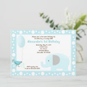 Invitation Mod Elephant Jungle Dot 5x7 Anniversaire Invitatio (Debout devant)
