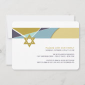 Invitation Mod Geometry Hanoukka Menorah Photo Holiday Party (Dos)