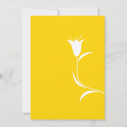INVITATION MOD JAUNE MARIAGE TULIP (Dos)