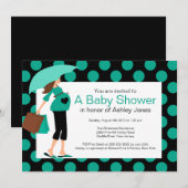 Invitation Mod Mom Boy/Girl Baby shower (Devant / Derrière)