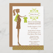 Invitation Mod Mom Boy/Girl Baby shower (Devant / Derrière)