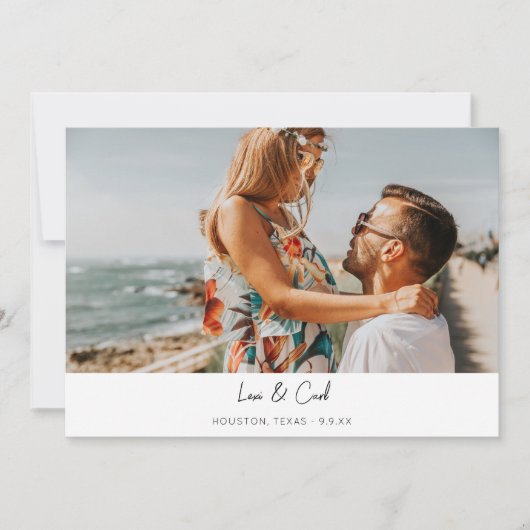 Invitation MOD Para photo horizontale Enregistrer la date (Devant)