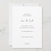 Invitation MOD Para Photo Trio H Enregistrer la date (Dos)