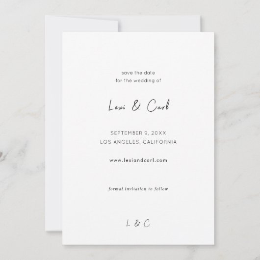 Invitation MOD Para Photo Trio H Enregistrer la date (Dos)