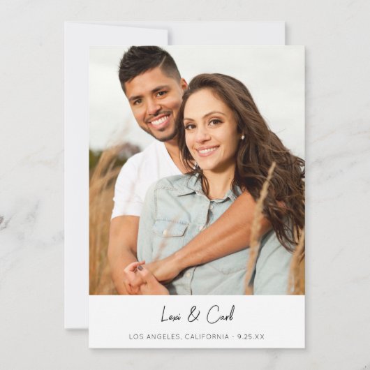 Invitation MOD Para photo verticale Enregistrer la date (Devant)