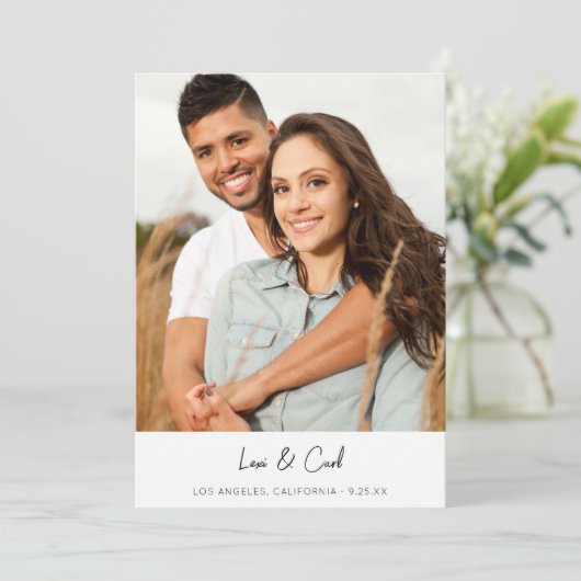 Invitation MOD Para photo verticale Enregistrer la date (Debout devant)