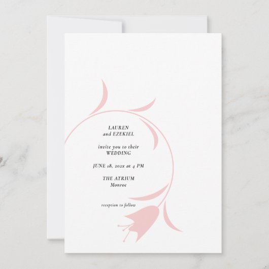 INVITATION MOD PINK TULIP MARIAGE (Devant)