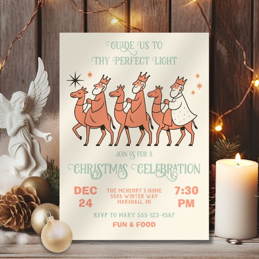 Invitation Mod Religieux 3 Rois Mages Noël