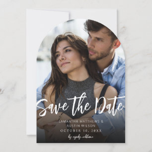 Invitation MOD V Photo Bold Enregistrer la date - Arc foncé