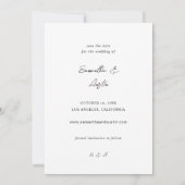 Invitation MOD V Photo Bold Enregistrer la date - Plus sombre (Dos)