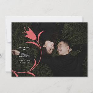 INVITATION MOD WINE TULIP MARIAGE ENREGISTRER LA DATE