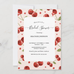 Invitation Moda Coquette Cherry en una gran ducha de novia