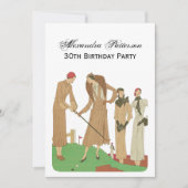 Invitation Mode 1920 Femmes à la mode Jouer au golf (Devant)