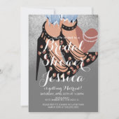 Invitation Mode Beauté Talons Jeans Mariage Gray (Devant)