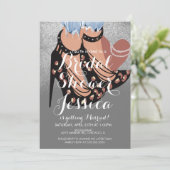 Invitation Mode Beauté Talons Jeans Mariage Gray (Debout devant)