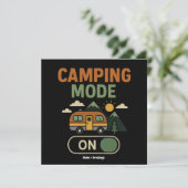 Invitation Mode Camping Sur Funny Nature Lover Camper Cadeau (Debout devant)