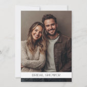 Invitation Mode Couple Photo Moderne Simple Fête des mariées (Devant)