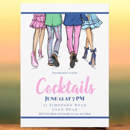 Invitation Mode de soirée cocktail couples prépa