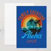 INVITATION MODE DE VACANCES FAMILIALES PERSONNALISÉ (Devant / Derrière)