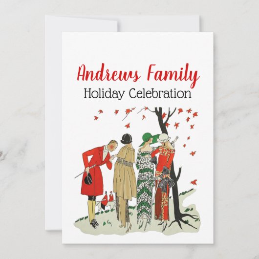 Invitation Mode des années 1920 habillé pour l'invitation à l (Devant)