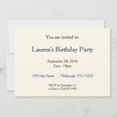 Invitation Mode édouardienne vintage de 1910 (Dos)