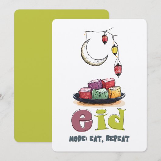 Invitation Mode Eid - Pas de culpabilité autorisée : les calo (Devant / Derrière)