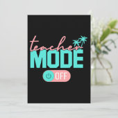 Invitation Mode Enseignant Désactivé Dernier Jour D'école Été (Debout devant)