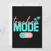 Invitation Mode Enseignant Désactivé Dernier Jour D'école Heu (Dos)